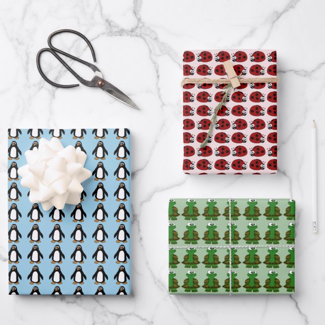 Bauernschildkröte Geschenkpapier Set (Vorderseite)