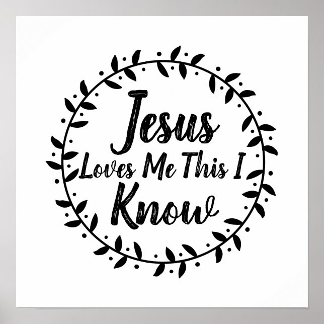 Bauernstil Jesus Liebe Me Rustikale Weinrebe Poster (Vorne)