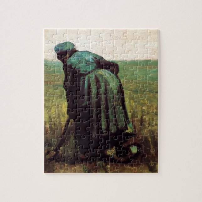 Bauernwoman Digging von Vincent van Gogh (Vertikal)
