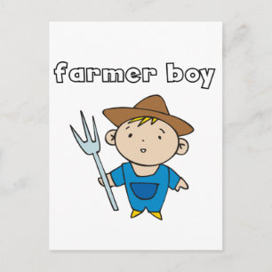 Bauers-Jungen-T-Shirts und Geschenke Postkarte