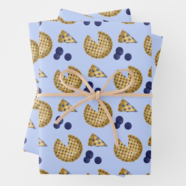Bauer's Market Blueberry Pie Summer Housewarming Geschenkpapier Set (Beispiel)