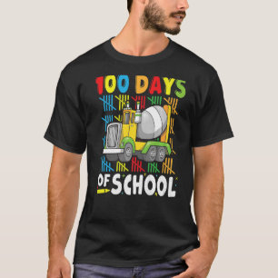 Baufahrzeug 100 Tage Schulzement Mix T-Shirt