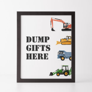 Baufahrzeug Geburtstagspumpen Geschenke hier Zeich Poster