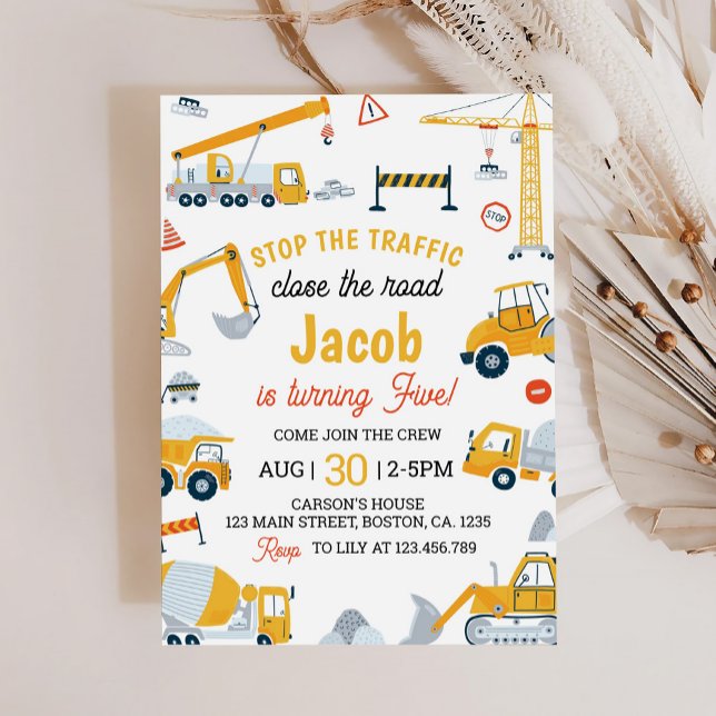 Baufahrzeuge Boys zum Geburtstag Einladung (Von Creator hochgeladen)
