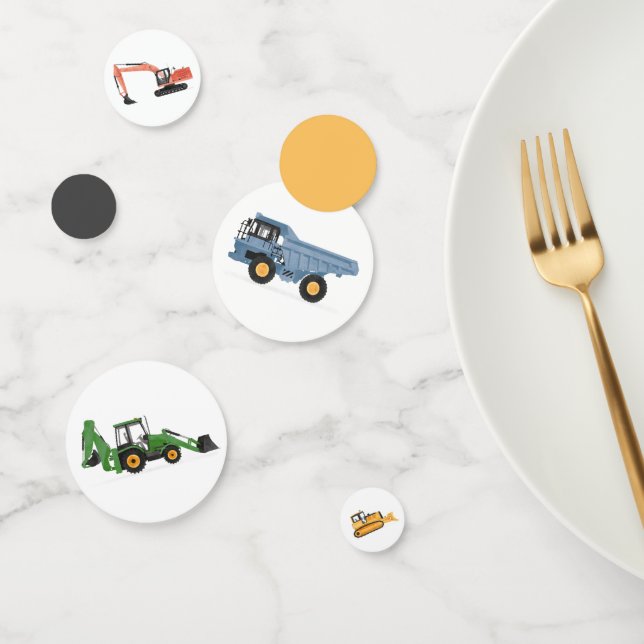 Baufahrzeuge Geburtstag Konfetti (Gruppe)