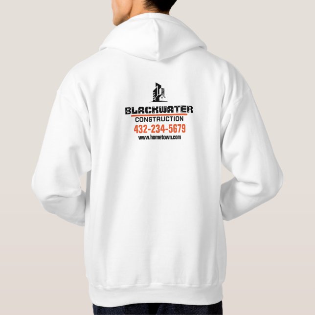 Baufirma Kommerziell und wohnlich Hoodie (Rückseite)