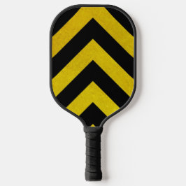 Baugefährliche Streifen schwarz und gelb Pickleball Schläger