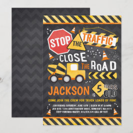 Baugewerbe Geburtstag Einladung Dump Truck Party
