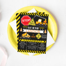 Baugewerbe Geburtstag Einladung Dump Truck Party