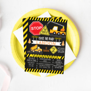 Baugewerbe Geburtstag Einladung Dump Truck Party