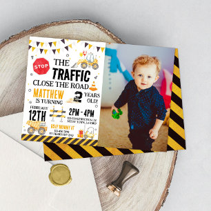 Baugewerbe Geburtstag Einladung Dump Truck Party