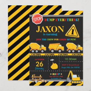 Baugewerbe Geburtstag Einladung Junge