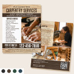 Bauhandyman Brown Flyer<br><div class="desc">Mit diesem stilvollen Marketing-Flyer können Sie mehr Kunden für Ihr Unternehmen gewinnen. Eine perfekte Wahl, wenn Sie einen rustikalen, natürlichen oder handgearbeiteten Flair suchen. Mit einer holzgetreiften Textur und rustikalen, fetten Schriften, mit fünf Fotos, um Ihre Arbeit zu präsentieren. Personalisieren Sie die Vorlage mit Ihrem Namen, Überschrift, Beschreibung, Liste der...</div>