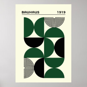 Bauhaus 1919 Geometrische Kreise Druck, Wohndekora Poster