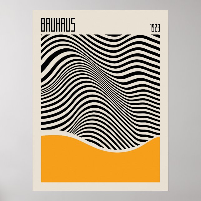 Bauhaus 1923 | Conception rétro | Poster jaune (Devant)