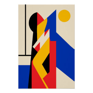 Bauhaus Abstracte Geometrische Komposition Poster