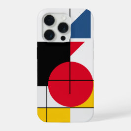 Bauhaus Abstrakt Geometrisches Rot-Kreis-Design iPhone 15 Pro Hülle