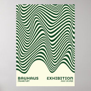 Bauhaus Abstrakte Wellen Wandkunst, für Wohnraumde Poster