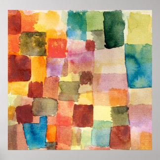 Bauhaus Abstraktes Aquarellpflaster. Poster