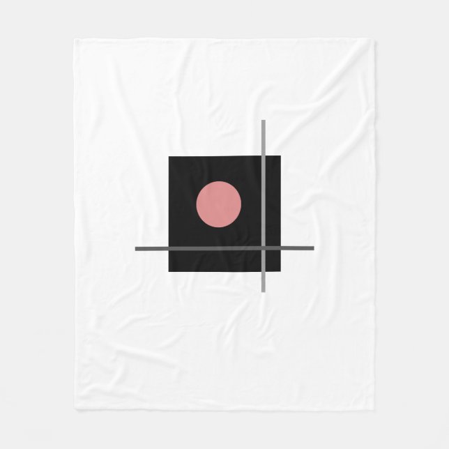 Bauhaus Art Gray Geometrie Fleecedecke (Vorderseite)