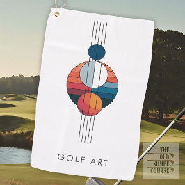 Bauhaus Art in five lines and spheres Golfhandtuch