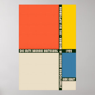 Bauhaus-Ausstellungsplakat 1922 Museumsqualität Ku Poster