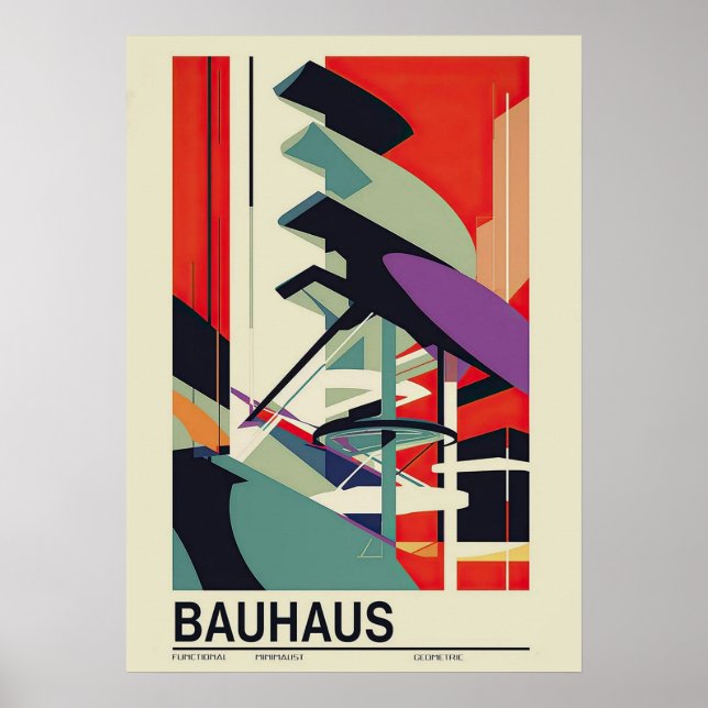 Bauhaus, Bauhaus-Design, modernes Design, geometri Poster (Vorne)