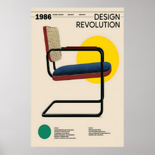 Bauhaus Cesca Stuhl Kunstprint Modernistisches Möb Poster