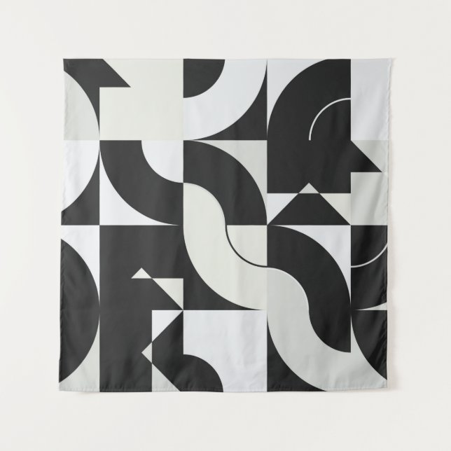 Bauhaus composition artwork made with abstract ele wandteppich (Vorderseite)