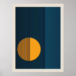 Bauhaus   Conception rétro   Poster bleu
