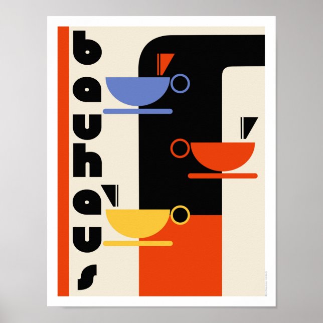Bauhaus cuisine poster d'art café (Devant)