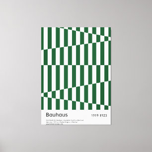 Bauhaus Dark Green Stripe Grid Kunstprint 1923 Leinwanddruck