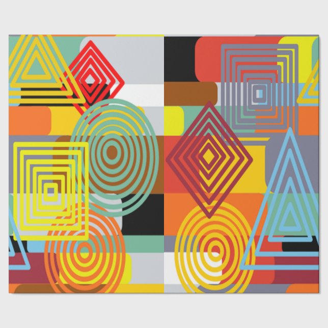 Bauhaus Design Drei Geschenkpapier (Saum)
