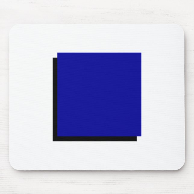 Bauhaus Design Geometrie Art Blue Square Mousepad (Vorne)