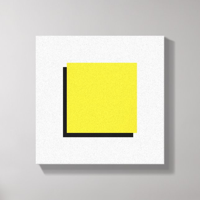 Bauhaus Design Geometrie Art Yellow Square Leinwanddruck (Vorderseite)