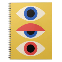 Bauhaus drei mystische Augen Muster Notizblock
