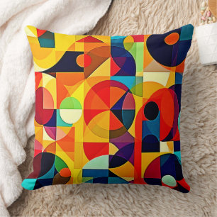 Bauhaus-Farbgeometrie-Design Kissen