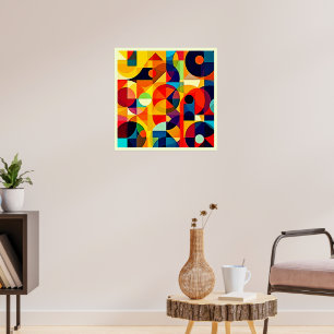 Bauhaus-Farbgeometrie-Design Poster