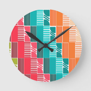 Bauhaus Formen und Linien 2 Runde Wanduhr