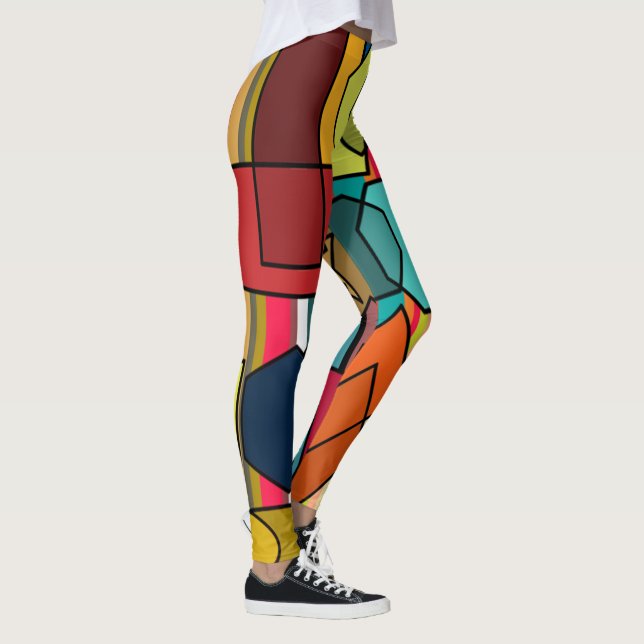 Bauhaus Formen und Linien Leggings (Rechts)