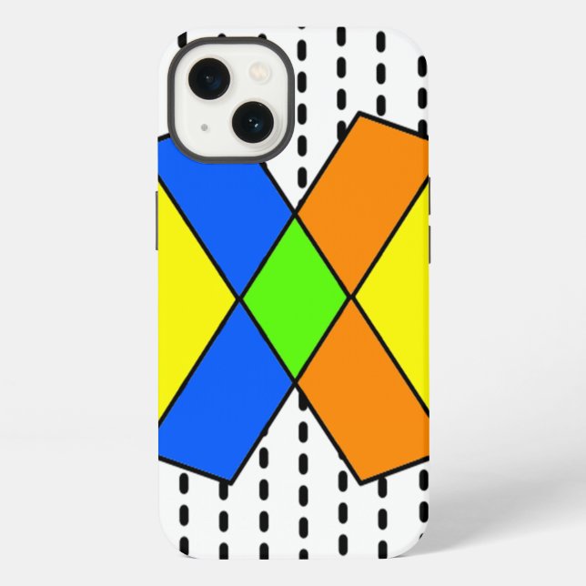 Bauhaus Fünfecke  iPhone Hülle (Rückseite)
