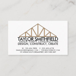 Bauhaus Gebäude Rustikale Visitenkarte