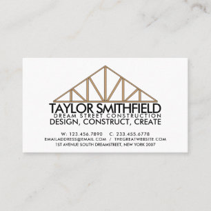 Bauhaus Gebäude Rustikale Visitenkarte