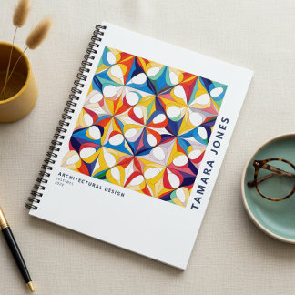 Bauhaus Geometric Abstrakt Pattern#3 ID1068 Notizbuch