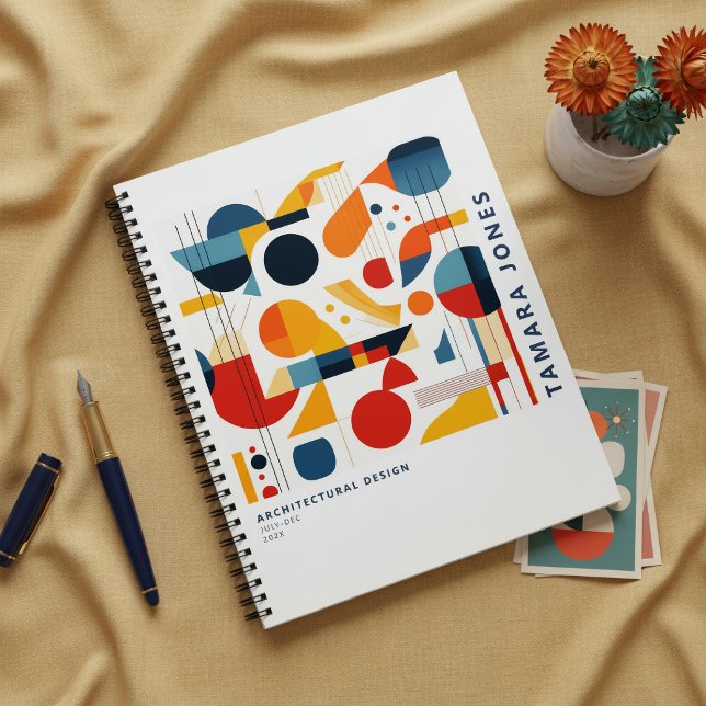 Bauhaus Geometric Abstrakt Pattern#6 ID1068 Notizbuch (Von Creator hochgeladen)