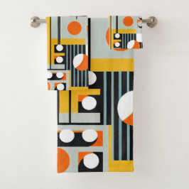 Bauhaus Geometric Design 01 perfekt für Badhandtuch Set