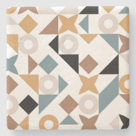 Bauhaus Geometric Limestone Coasters Steinuntersetzer