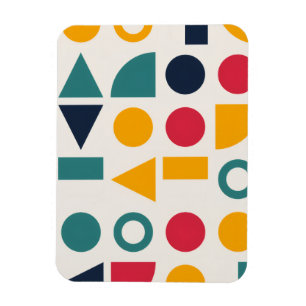 Bauhaus-Geometrie-Formen-Muster-Aufkleber Magnet