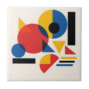 Bauhaus-Geometrische Abstrakte Komposition Fliese