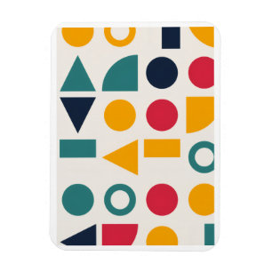 Bauhaus Geometrische Formen Muster Aufkleber Magnet